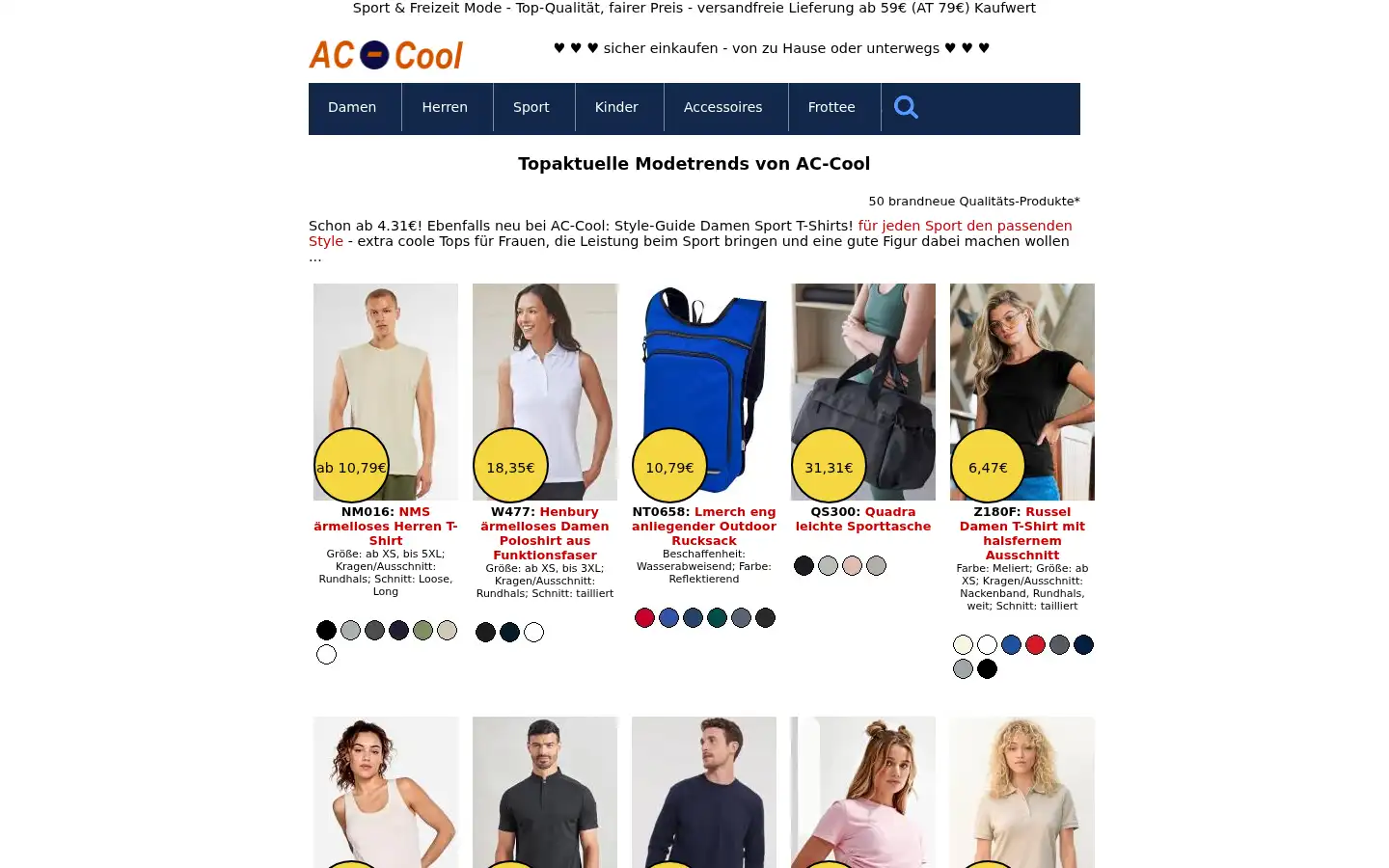 Screenshot of ac-cool.de