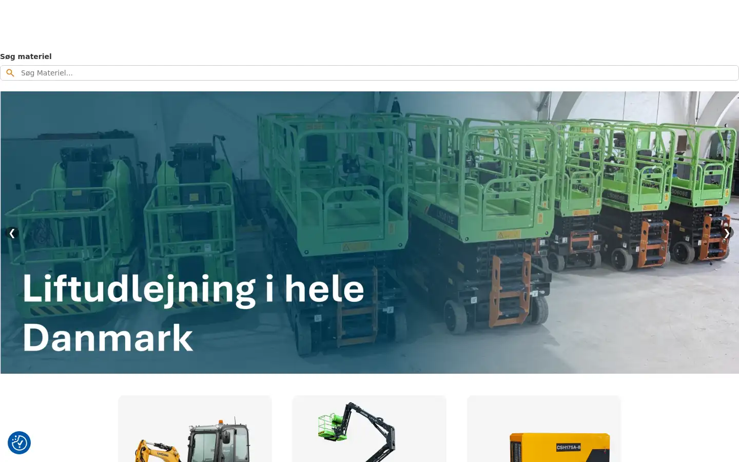 Screenshot of ac-materieludlejning.dk