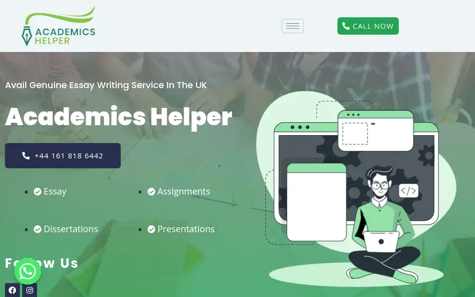 Screenshot of academicshelper.com