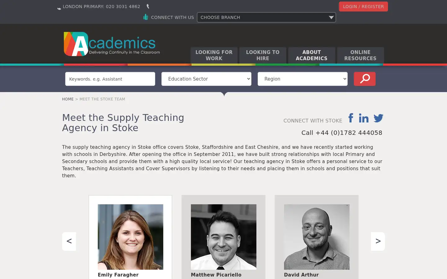 Screenshot of academicsltd.co.uk