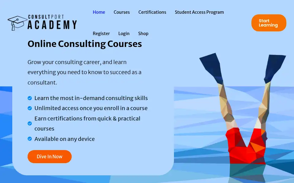 Screenshot of academy.consultport.com