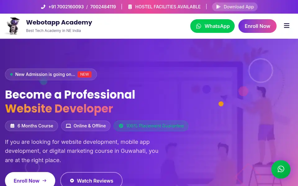 Screenshot of academy.webotapp.com