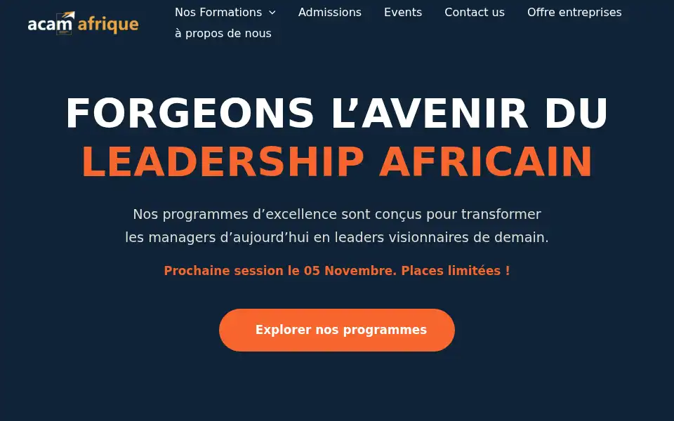 Screenshot of acam-afrique.com
