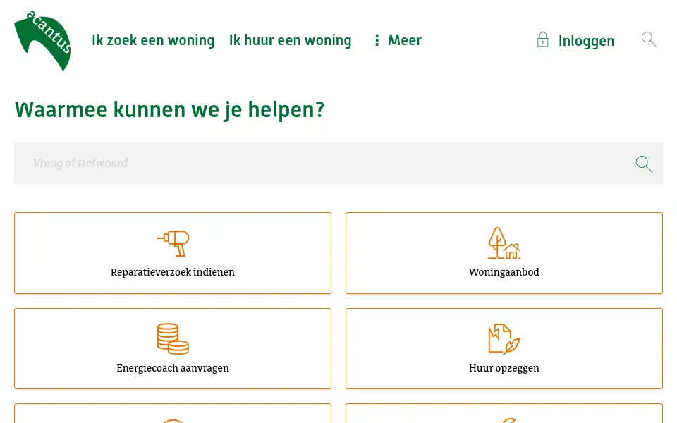 Screenshot of acantus.nl