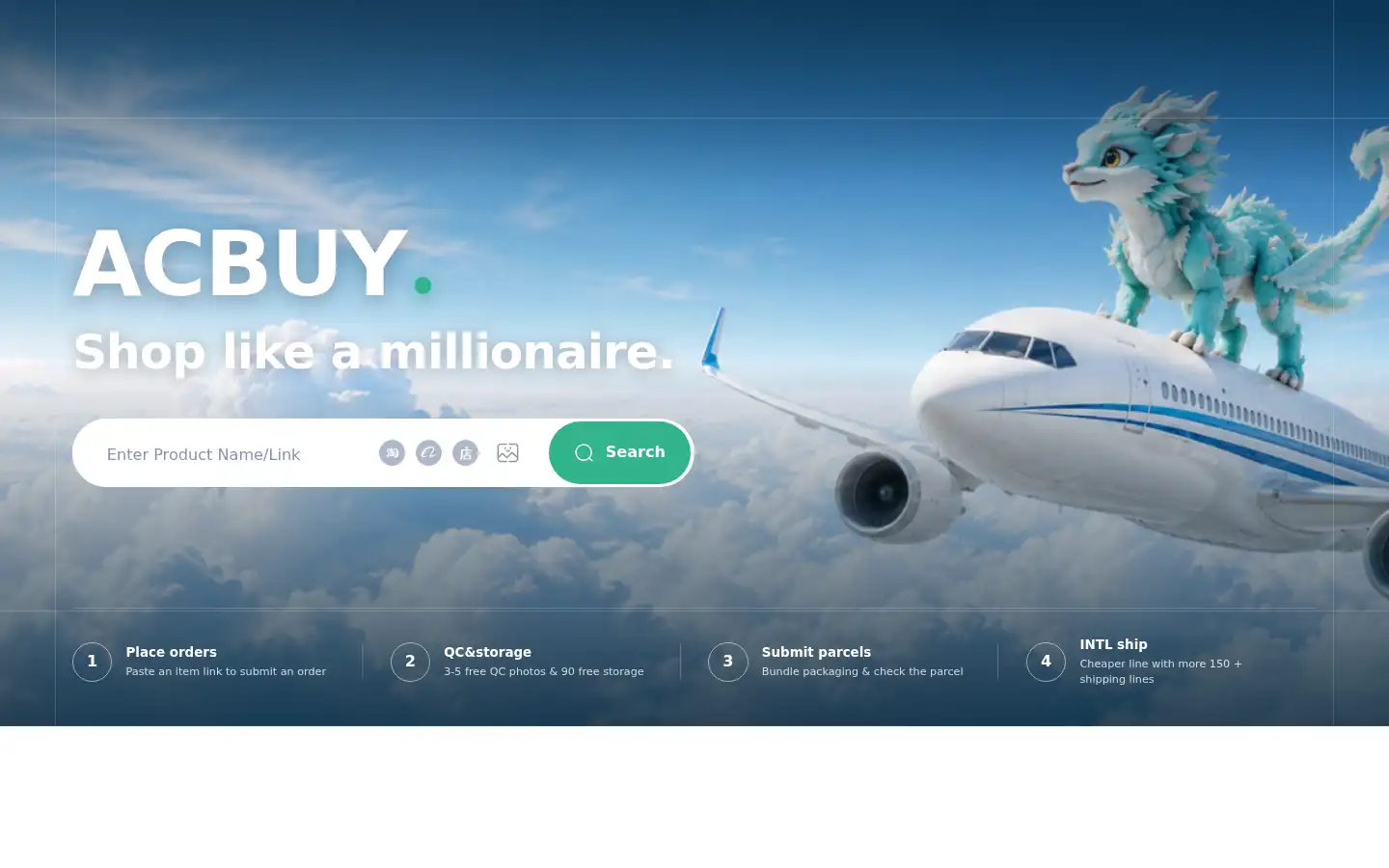 Screenshot of acbuy.com
