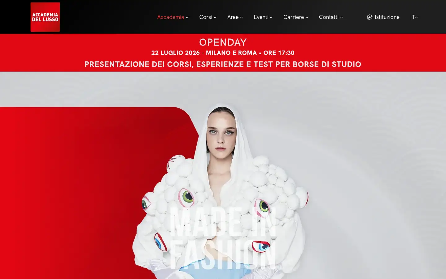 Screenshot of accademiadellusso.com