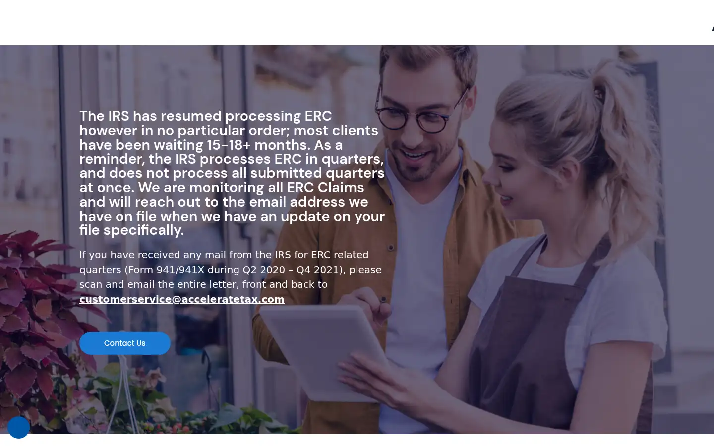 Screenshot of acceleratetax.com