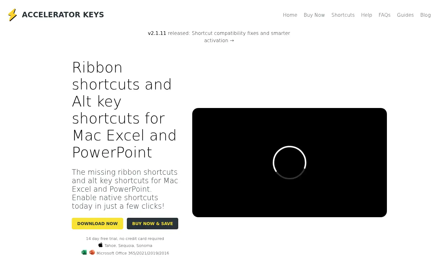 Screenshot of acceleratorkeys.com