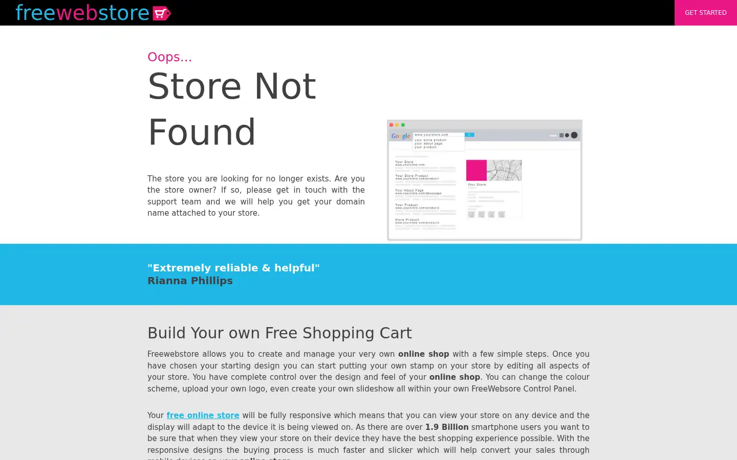 Screenshot of access.onlineweb.shop