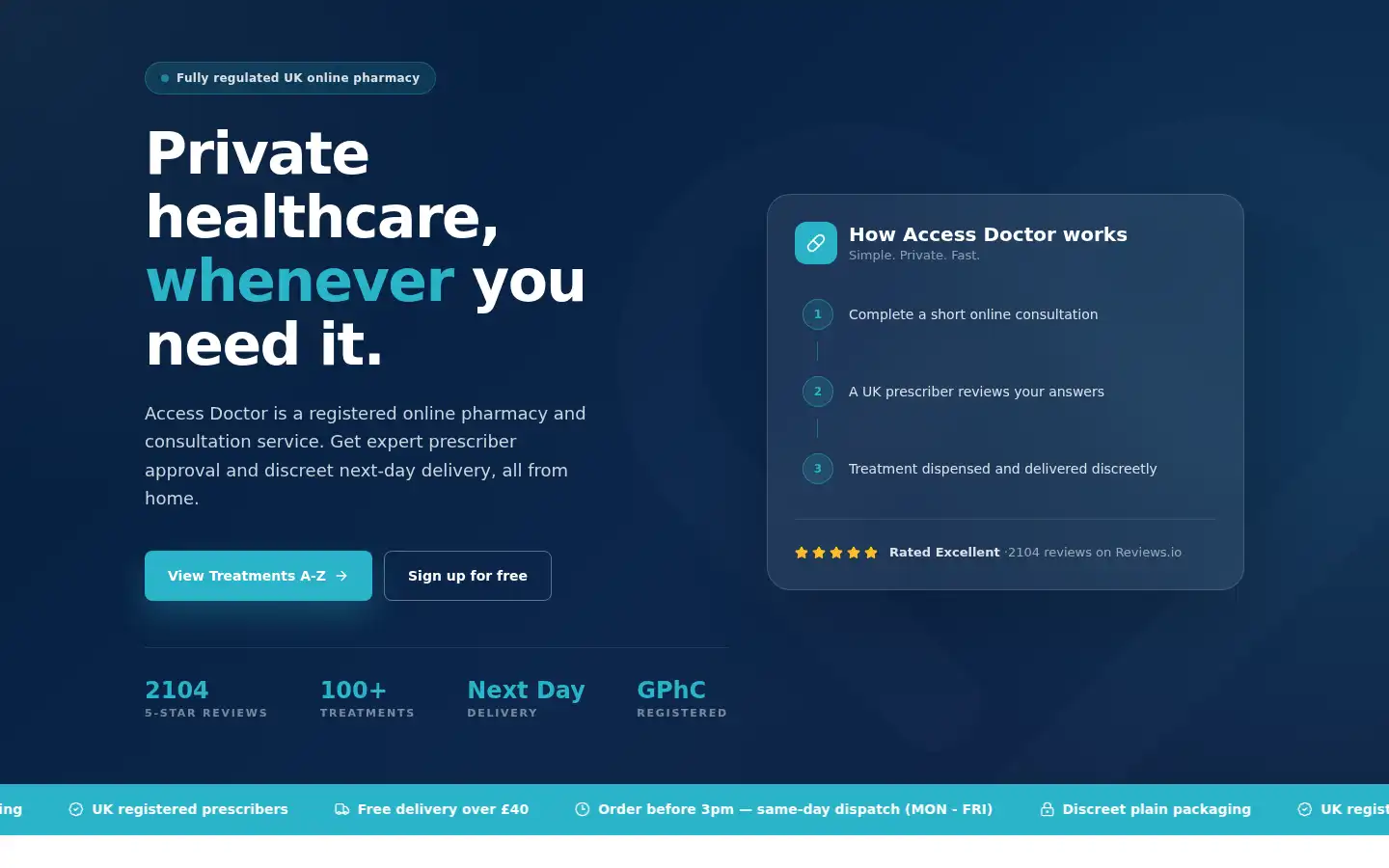 Screenshot of accessdoctor.co.uk