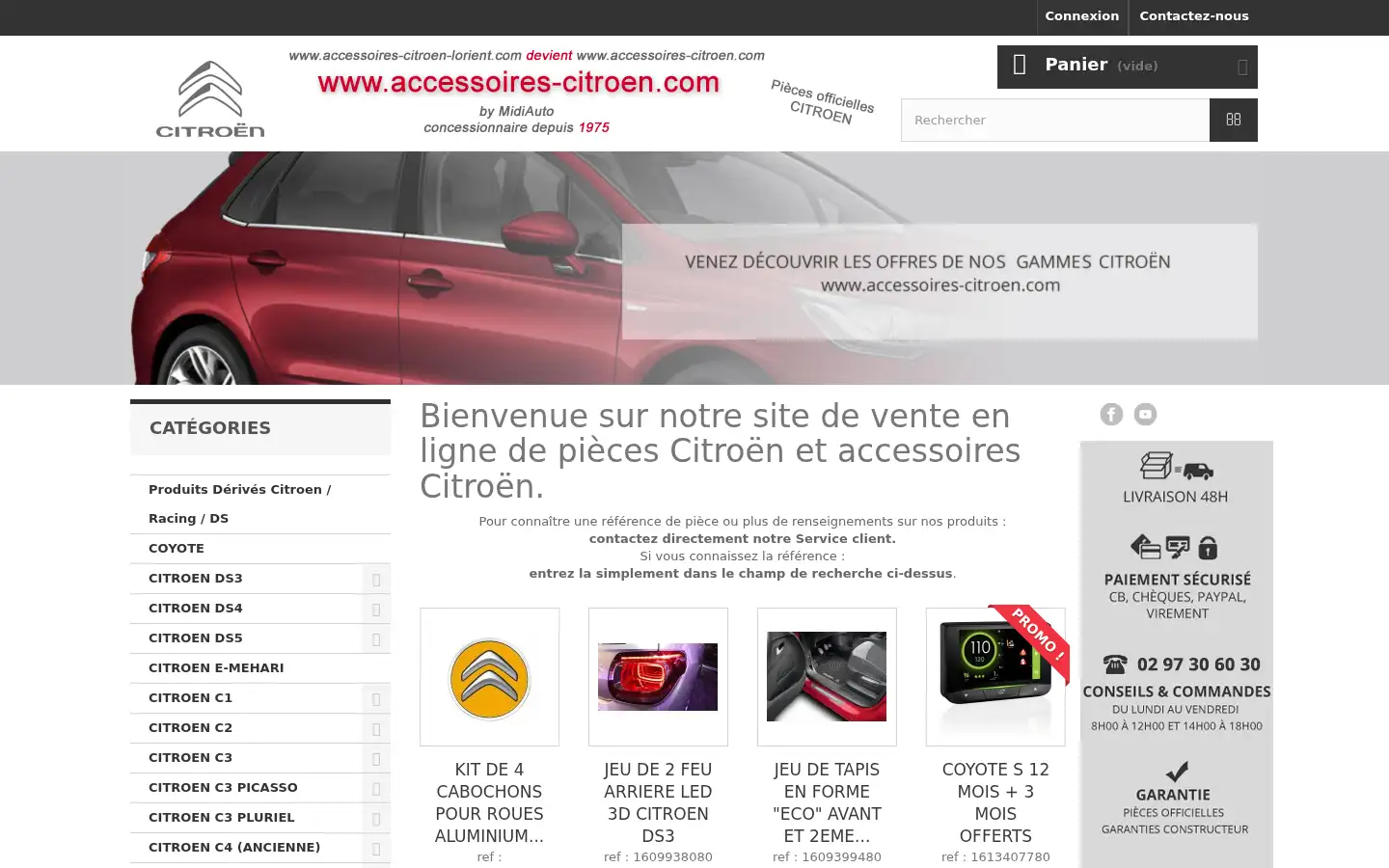 Screenshot of accessoires-citroen.com