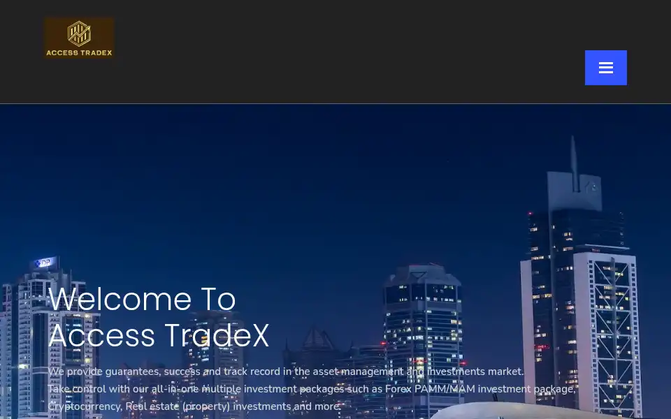 Screenshot of accesstradex.com