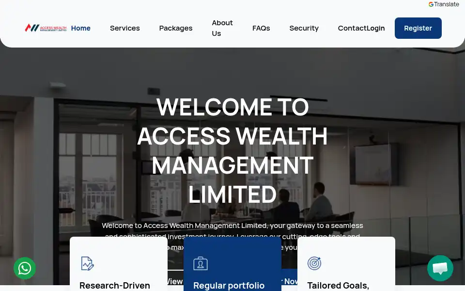Screenshot of accesswealthltd.com