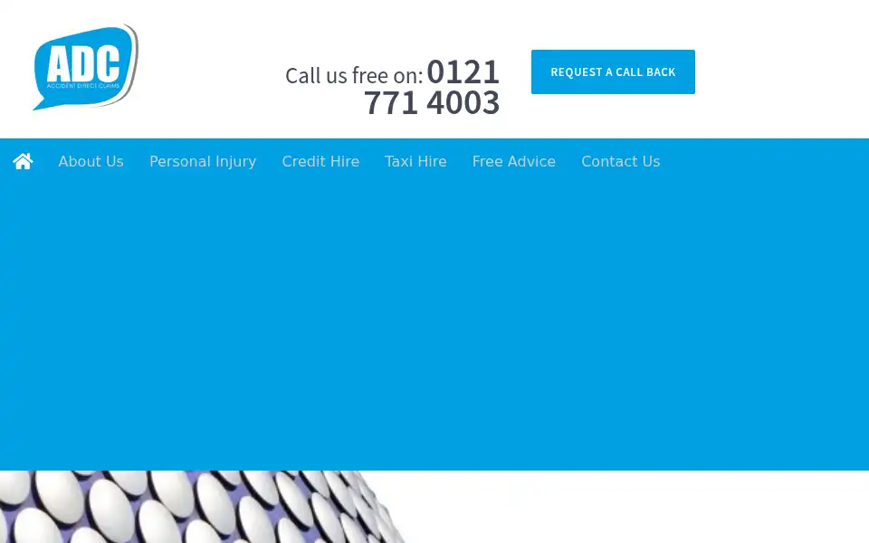 Screenshot of accidentdirectclaimsltd.co.uk