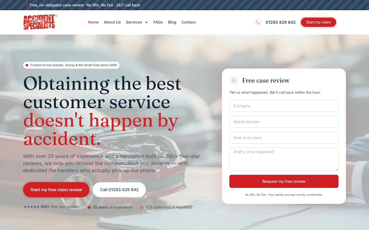 Screenshot of accidentspecialist.co.uk