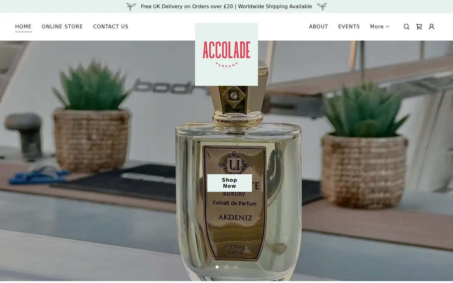 Screenshot of accoladeparfums.com