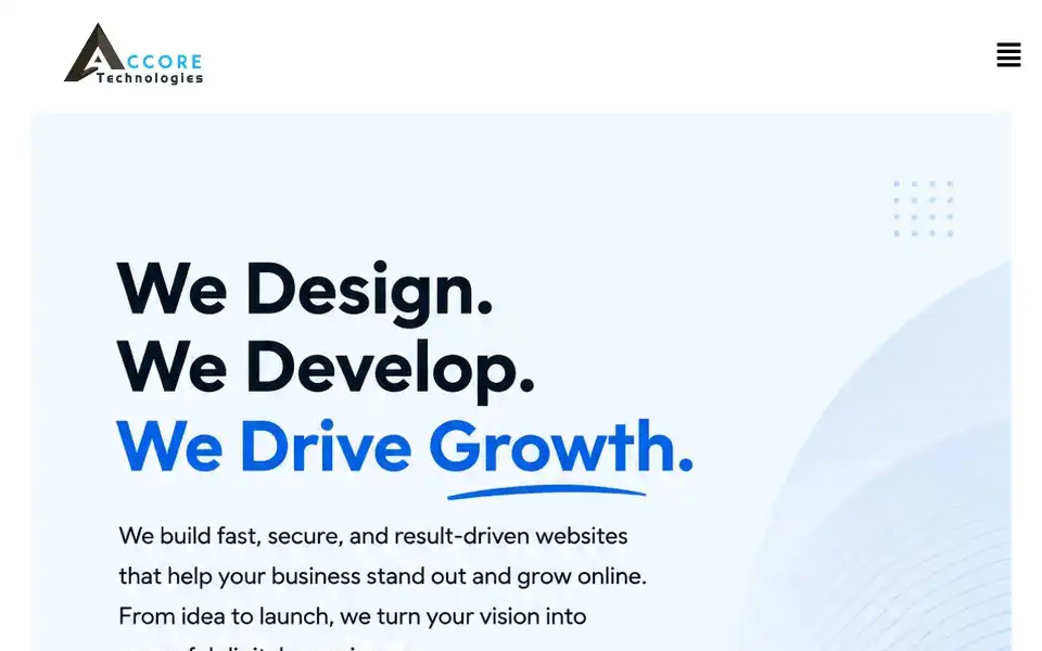 Screenshot of accoretechnologies.com