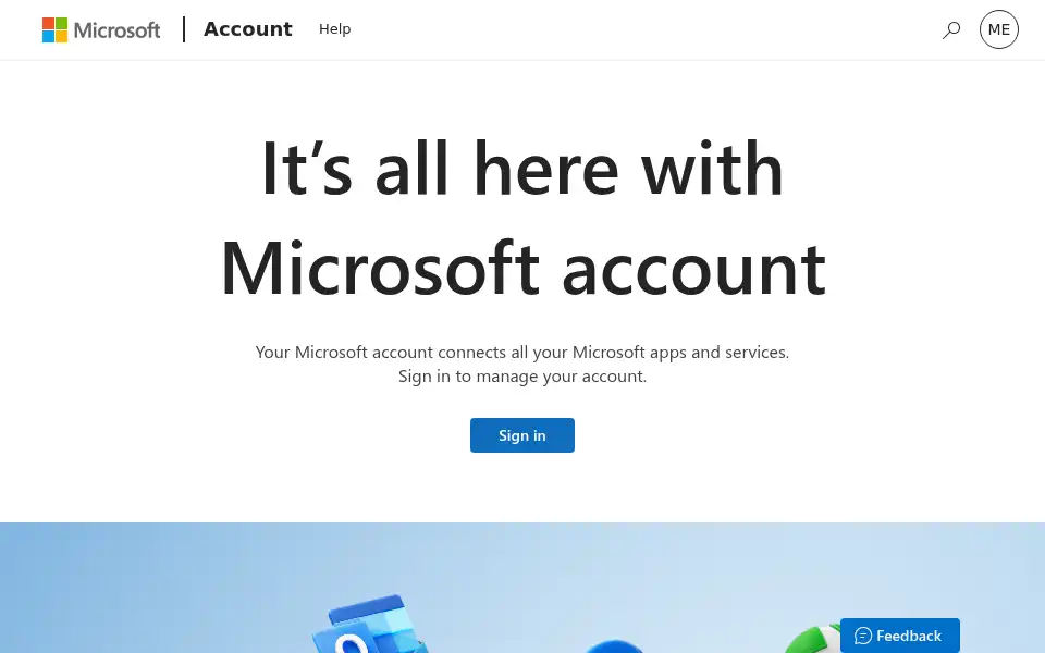 Screenshot of account.live.com