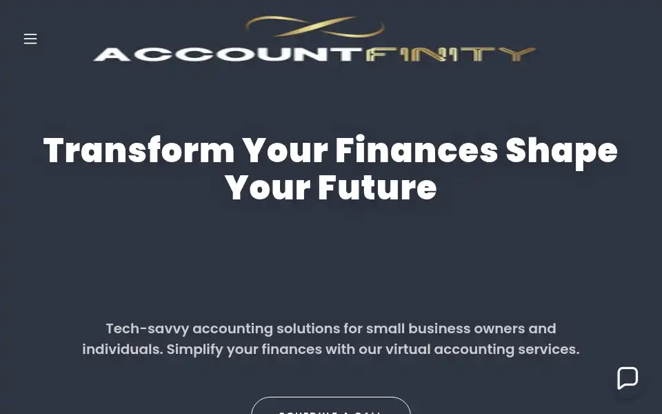 Screenshot of accountfinity.co.uk