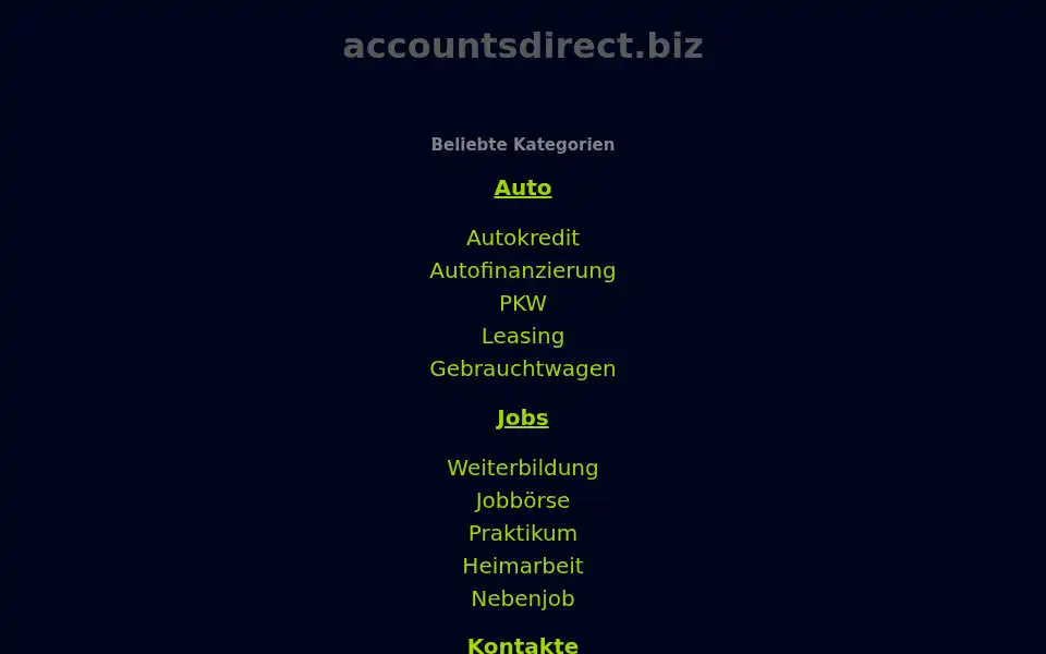 Screenshot of accountsdirect.biz