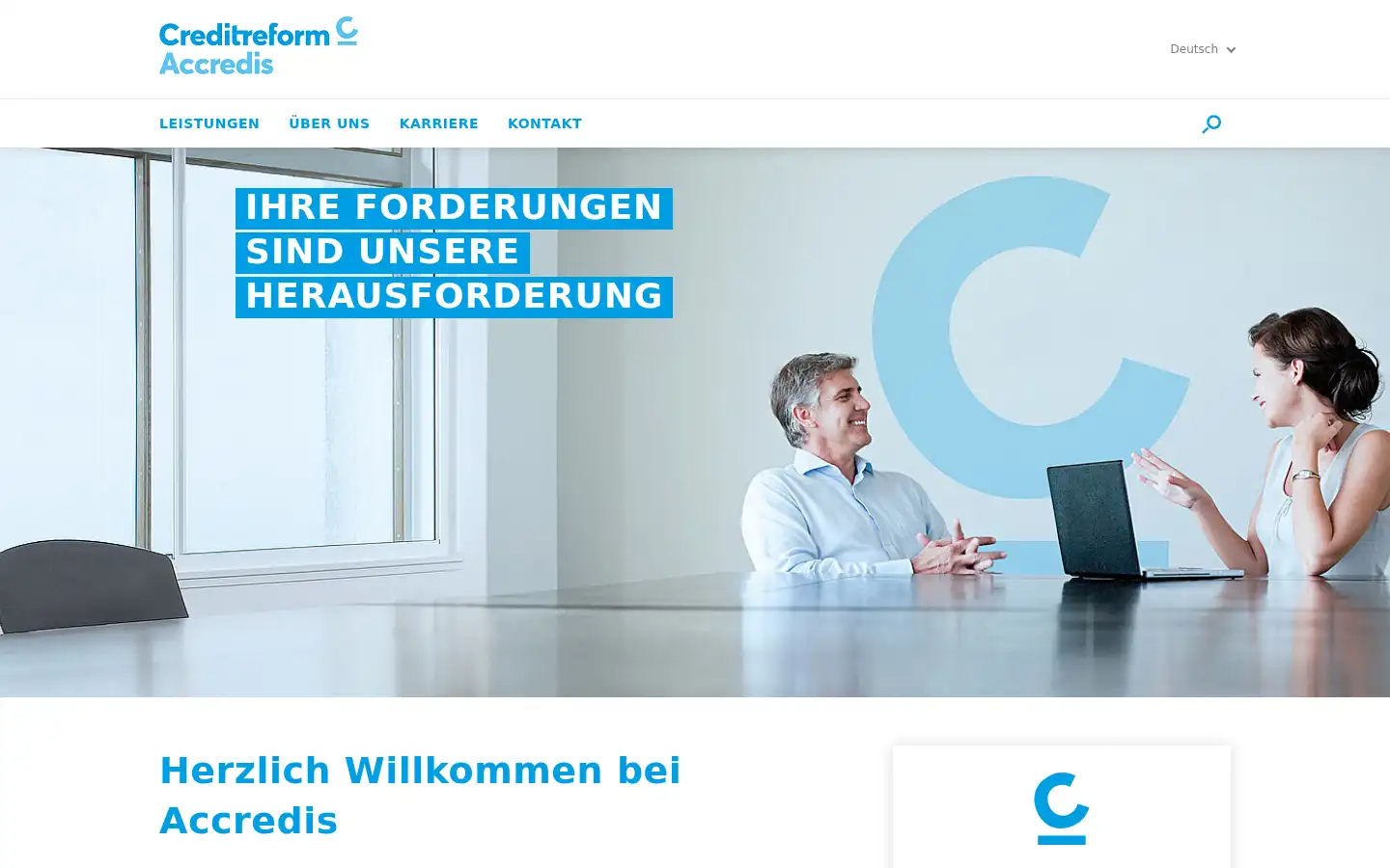 Screenshot of accredis-inkasso.de