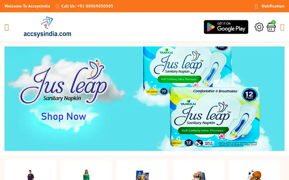 Screenshot of accsysindia.com