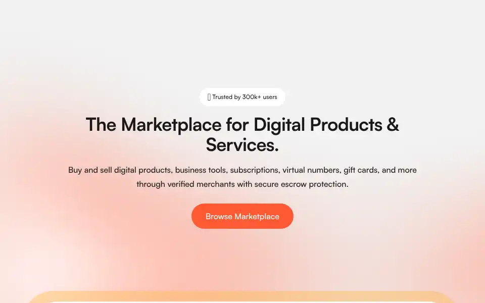 Screenshot of acctbazaar.com