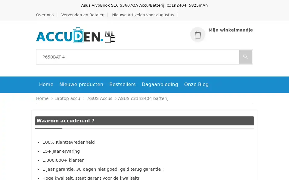 Screenshot of accuden.nl
