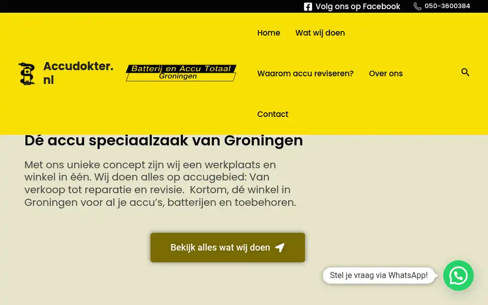 Screenshot of accudokter.nl