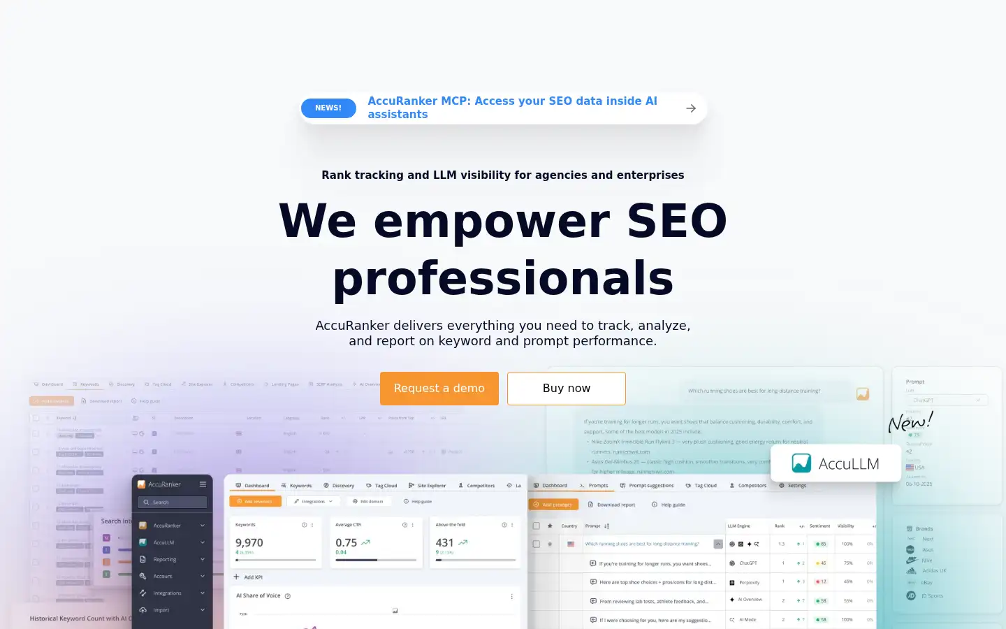 Screenshot of accuranker.com