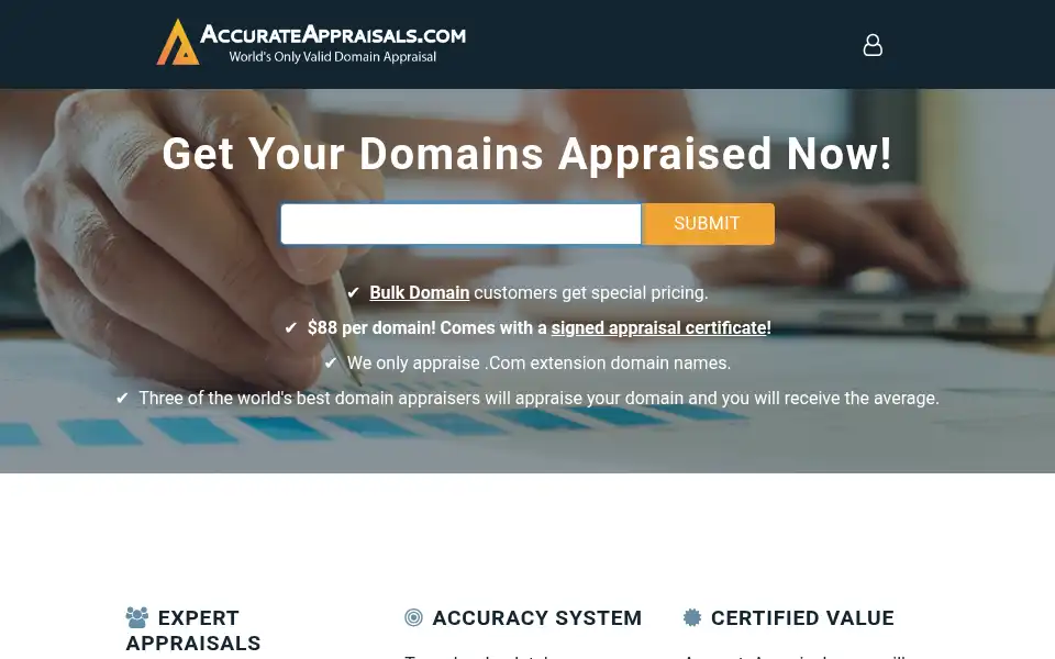 Screenshot of accurateappraisals.com