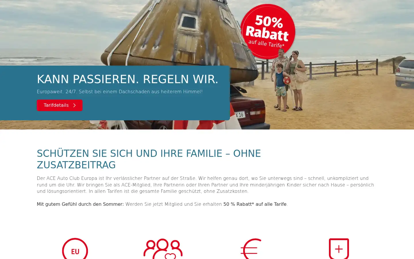 Screenshot of ace.de