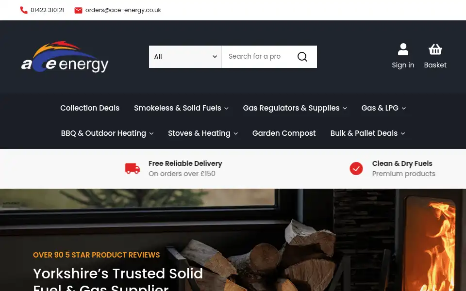 Screenshot of ace-energyshop.co.uk