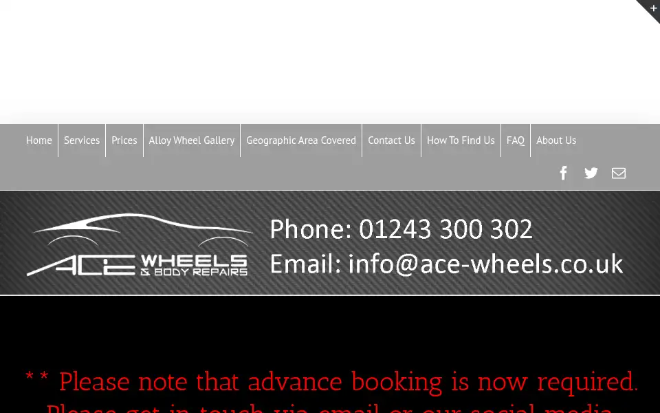 Screenshot of ace-wheels.co.uk