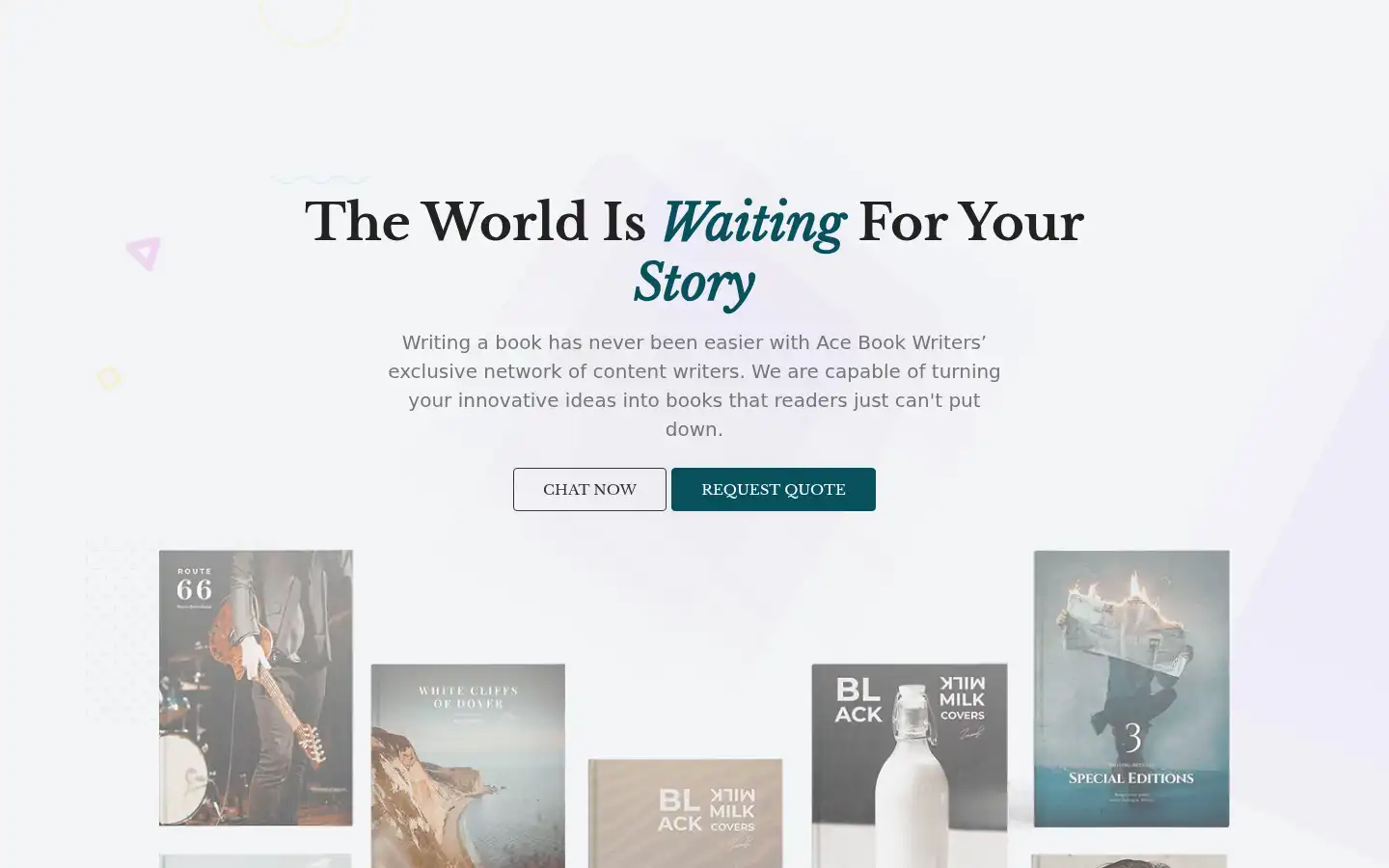 Screenshot of acebookwriters.com