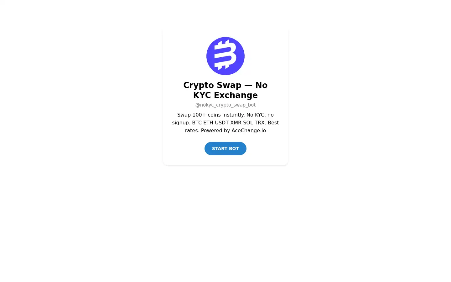 Screenshot of acechange.io