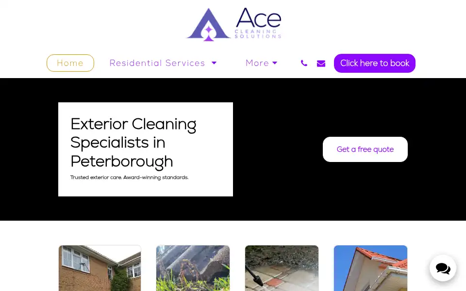 Screenshot of acecleaningsolutions.co.uk