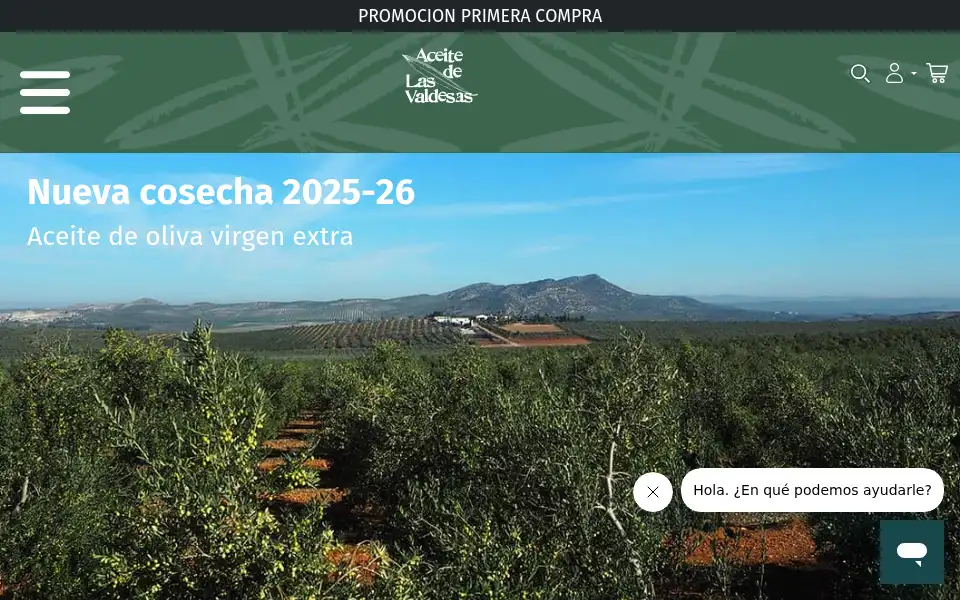 Screenshot of aceitedelasvaldesas.com