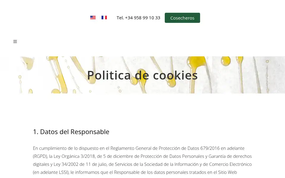Screenshot of aceitesmaeva.com
