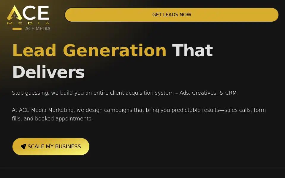 Screenshot of acemediamarketing.net