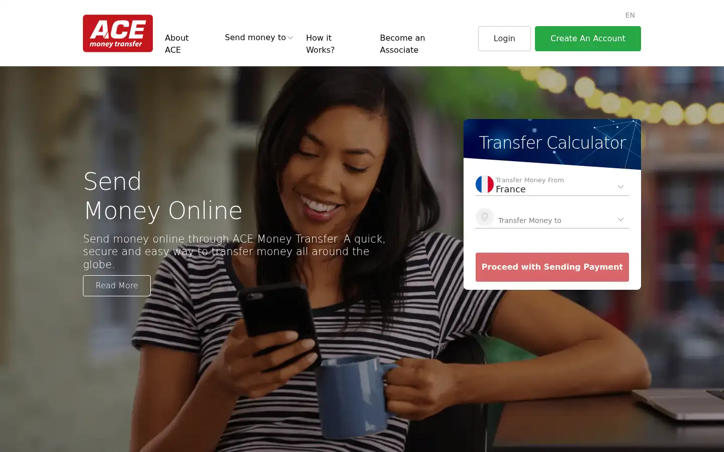 Screenshot of acemoneytransfer.com