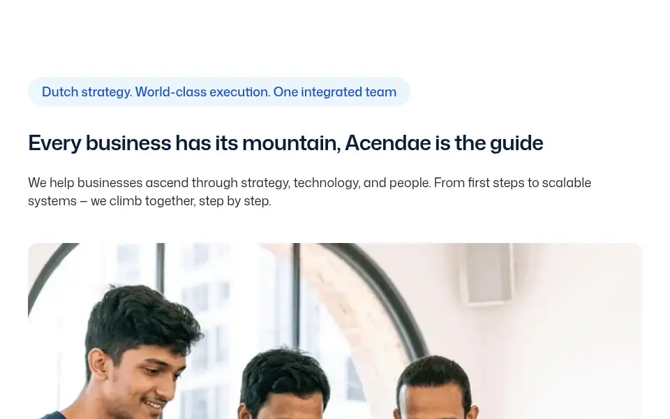 Screenshot of acendae.com