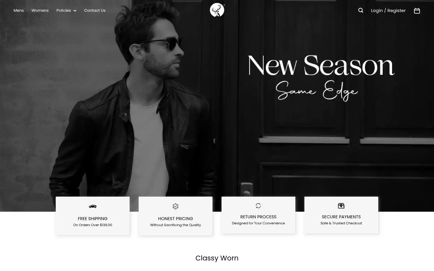 Screenshot of aceoutwear.com