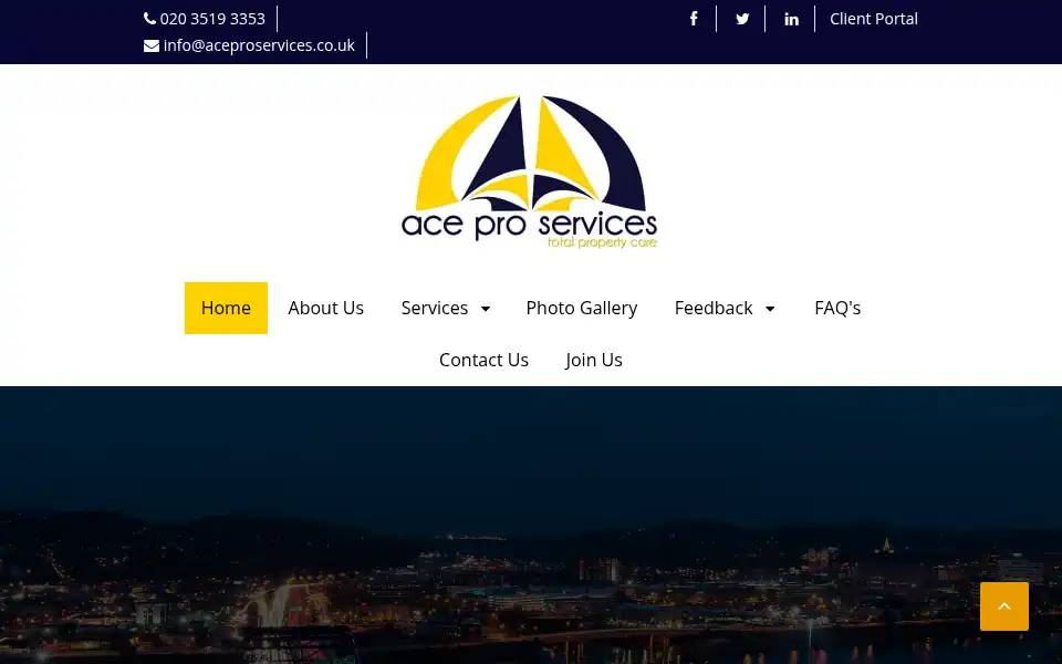 Screenshot of aceproservices.co.uk