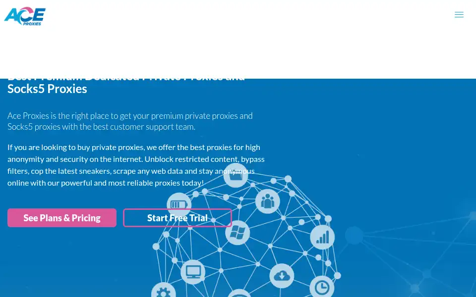 Screenshot of aceproxies.com