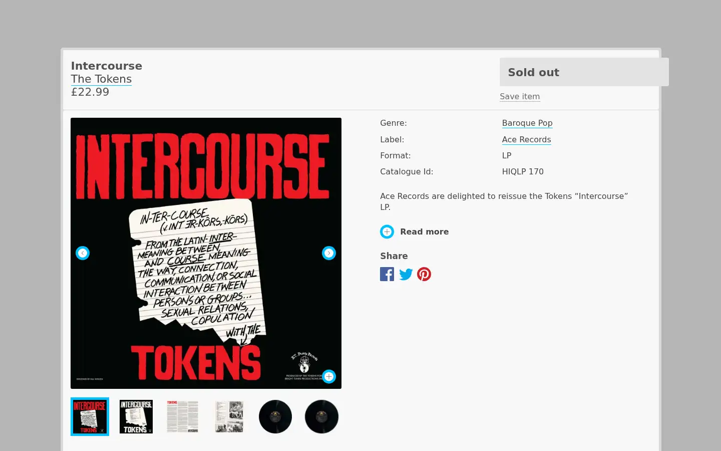 Screenshot of acerecords.co.uk