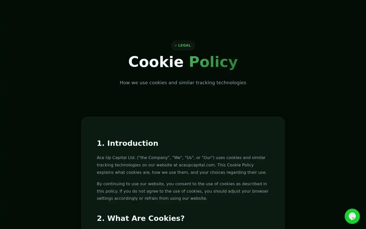 Screenshot of aceupcapital.com