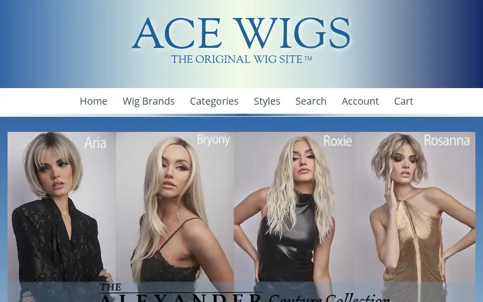 Screenshot of acewigs.com