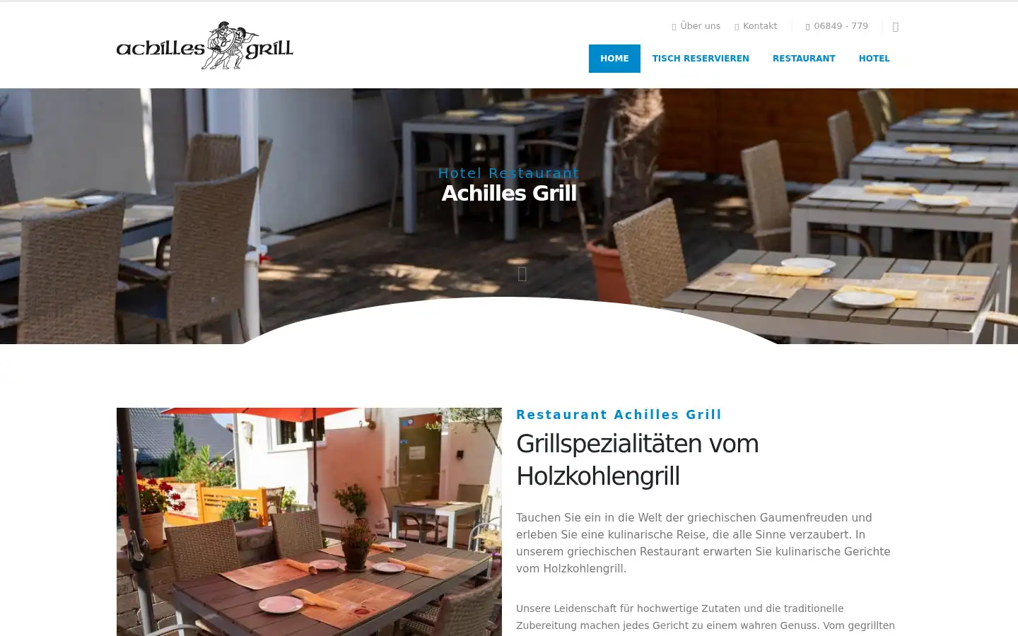 Screenshot of achillesgrill.de