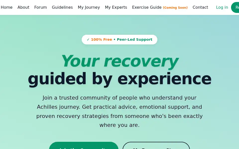 Screenshot of achillesruptureforum.com
